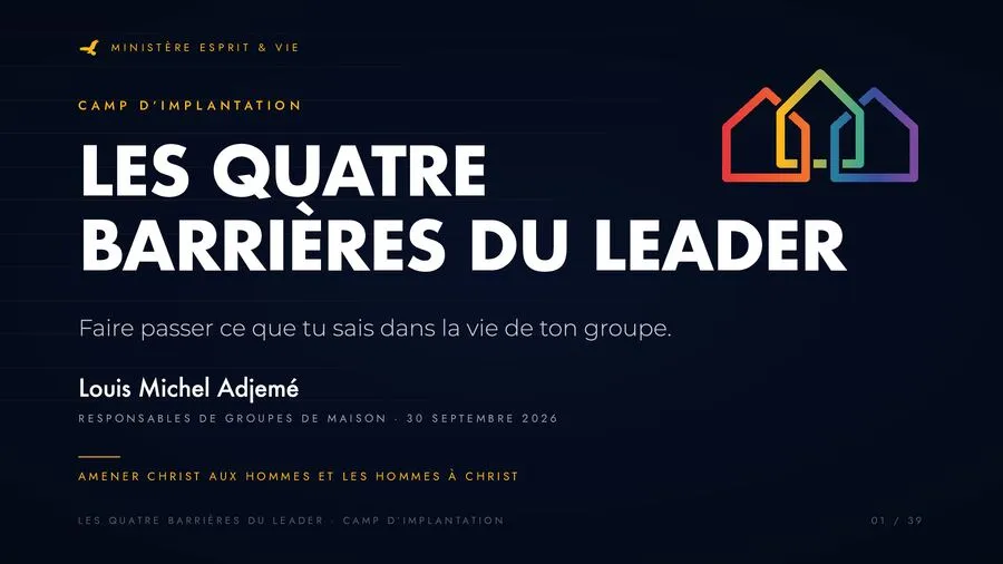 Cover of “The Four Barriers of a Leader — Presentation (FR)”