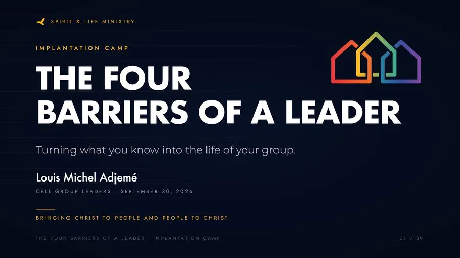 Cover of “The Four Barriers of a Leader — Presentation (EN)”